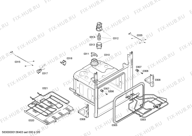 Взрыв-схема плиты (духовки) Siemens HB11AB520 Horno siemens indp.conv.inox.avisd_mint - Схема узла 03