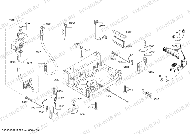 Схема №5 JS04IN50C с изображением Передняя панель для посудомойки Bosch 11027840