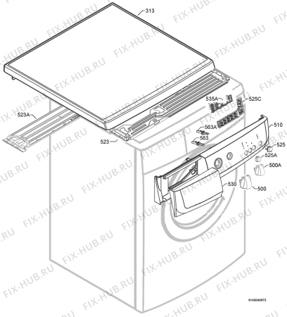 Взрыв-схема стиральной машины Privileg 642945_20836 - Схема узла Command panel 037