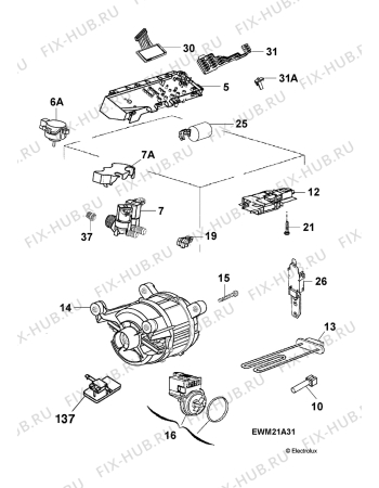 Взрыв-схема стиральной машины Aeg Electrolux LAV46113 - Схема узла Electrical equipment 268