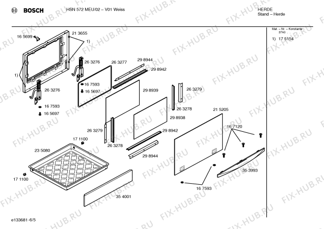 Схема №2 HSN572MEU с изображением Инструкция по эксплуатации для плиты (духовки) Bosch 00523738