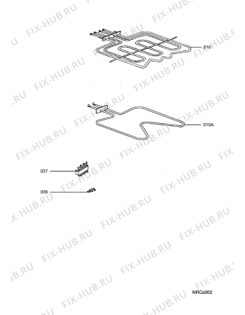 Взрыв-схема плиты (духовки) Faure FM607N1   FAE CENT.M - Схема узла Electrical equipment 268