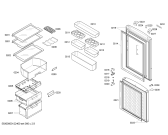 Схема №2 KGV18148TI с изображением Стеклянная полка для холодильника Bosch 00663729