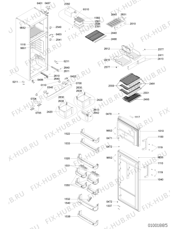 Схема №2 WBM 650/IX с изображением Заглушка для холодильной камеры Whirlpool 481246229411