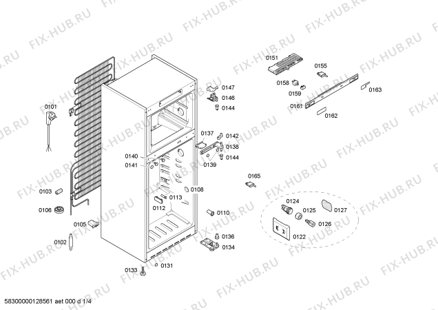 Схема №3 KD30NA00 с изображением Дверь для холодильника Siemens 00245073