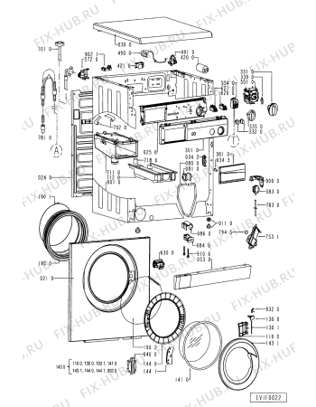 Схема №2 AWV 513 с изображением Обшивка для стиралки Whirlpool 481945328266