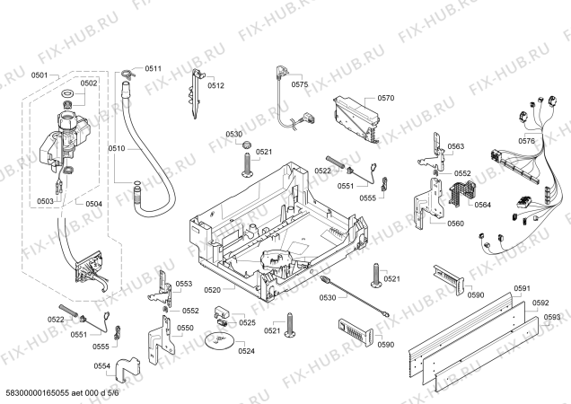 Взрыв-схема посудомоечной машины Siemens SN45L501EU Party - Схема узла 05