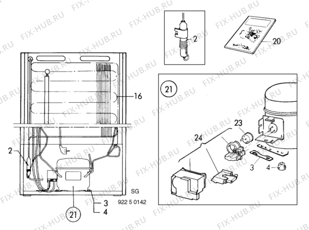 Взрыв-схема холодильника Electrolux EU3290C - Схема узла C10 Cold, users manual