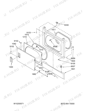 Схема №6 YMET3800TW2 с изображением Зажим для стиралки Whirlpool 480113100298