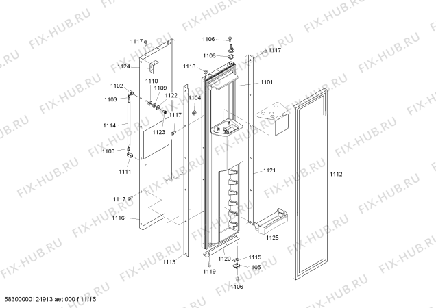 Схема №4 KBUDT4275E с изображением Штифт для посудомоечной машины Bosch 00416088