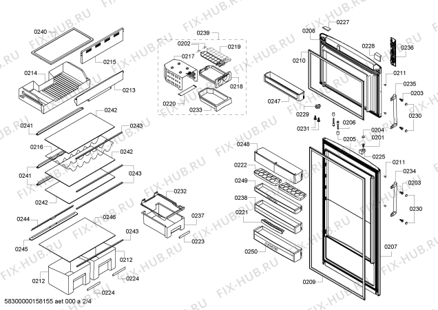 Схема №1 KD36NA43 с изображением Контейнер для холодильника Siemens 00706329