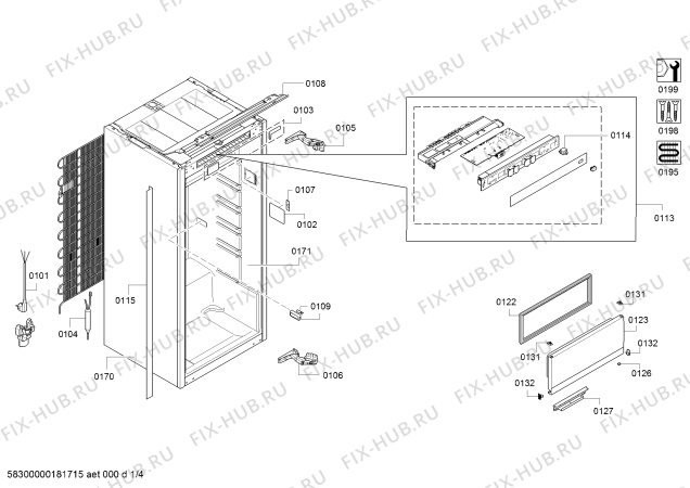 Схема №1 KI52LAD40 с изображением Стеклопанель для холодильника Siemens 00744713