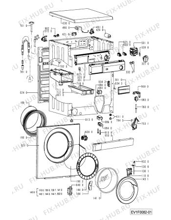 Схема №1 AWV 403/2 с изображением Декоративная панель для стиралки Whirlpool 481245212386