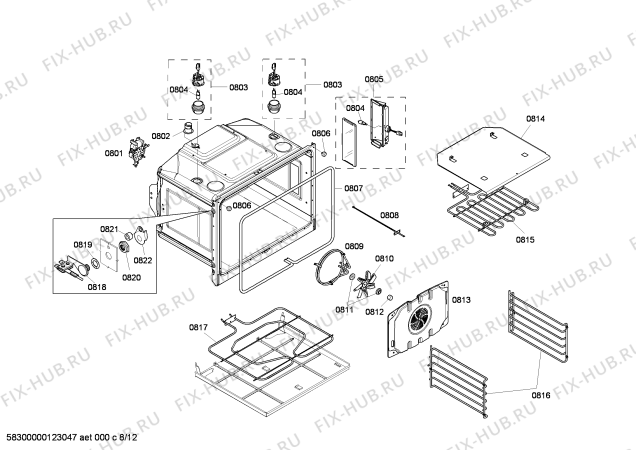 Схема №7 MEM301ES с изображением Декоративная рамка для плиты (духовки) Bosch 00144703