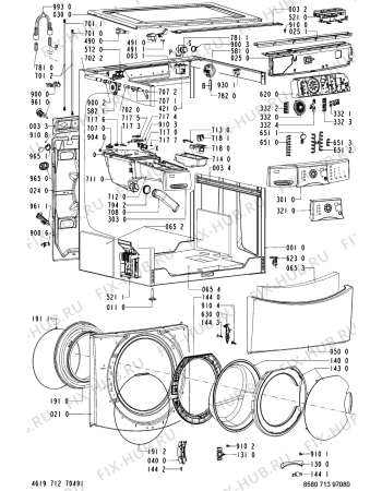 Схема №2 712 WT/WT с изображением Обшивка для стиралки Whirlpool 481245215195