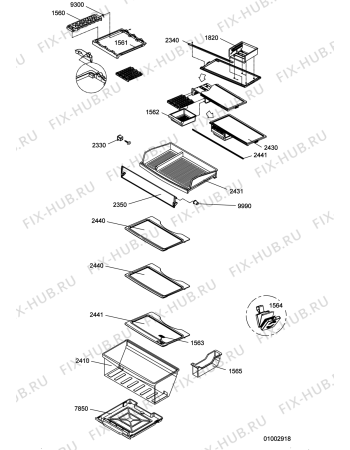 Схема №4 WTMS 640 IX с изображением Дверка для холодильной камеры Whirlpool 482000004302