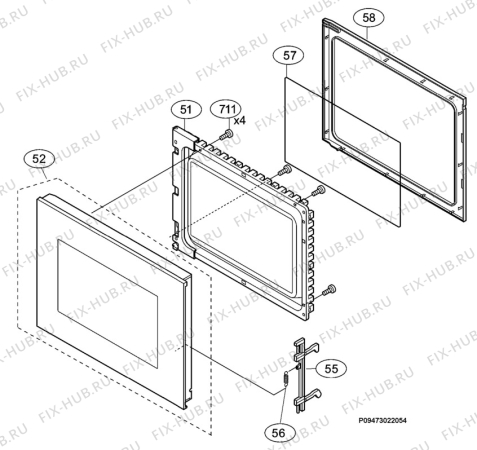 Взрыв-схема микроволновой печи Aeg MCD2660E-W - Схема узла Section 3