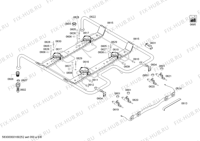 Взрыв-схема плиты (духовки) Bosch HGV524321Z Bosch - Схема узла 06