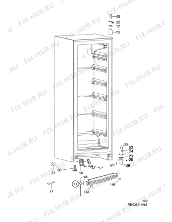 Взрыв-схема холодильника Husqvarna QT3581K - Схема узла C10 Cabinet