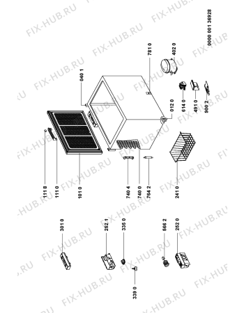 Схема №1 AFG 621-B с изображением Микрореле для холодильника Whirlpool 481228038073