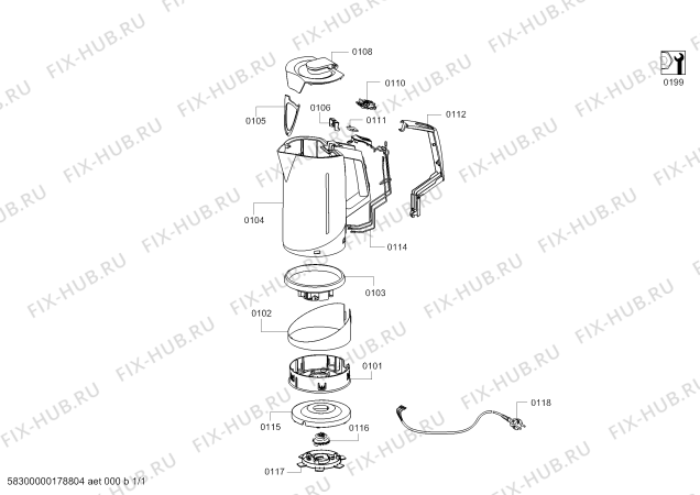 Схема №1 ZCK0259W с изображением Держатель для чайника (термопота) Bosch 12008905