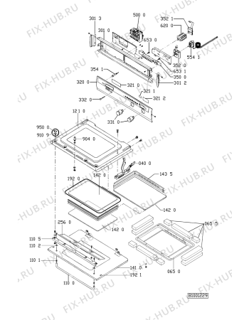 Схема №3 AKP 921/WH с изображением Дисплей для плиты (духовки) Whirlpool 481938118259