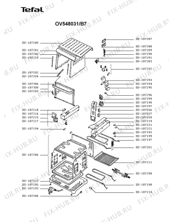 Схема №1 OV568000/B7 с изображением Нагревательный элемент для электропечи Seb SS-187197