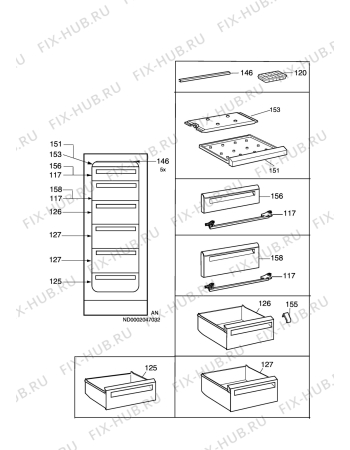 Взрыв-схема холодильника Electrolux EUC2100 - Схема узла C10 Interior