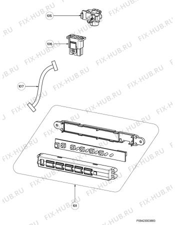 Взрыв-схема вытяжки Electrolux EFC9540U - Схема узла Section 2