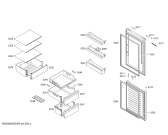 Схема №2 KGN33NW3A Bosch с изображением Дверь для холодильной камеры Bosch 00716294