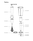 Схема №1 DD410141/702 с изображением Часть корпуса для электроблендера Moulinex MS-5A05268