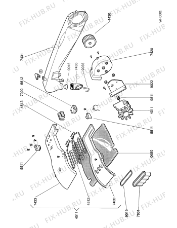 Схема №2 AWL 644 с изображением Декоративная панель для стиральной машины Whirlpool 481946089616