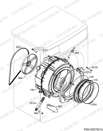 Взрыв-схема стиральной машины Zanussi ZWG6102KS - Схема узла Functional parts 267