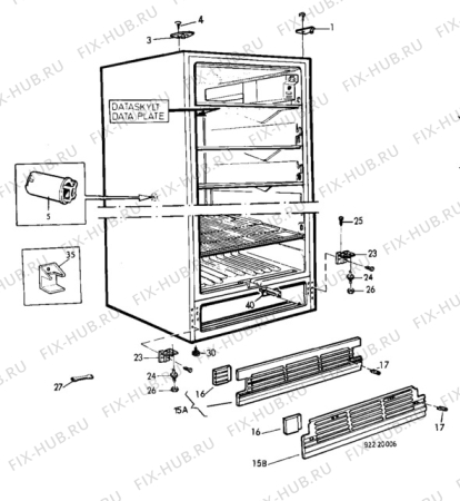 Взрыв-схема холодильника Unknown FG313 - Схема узла C10 Cabinet