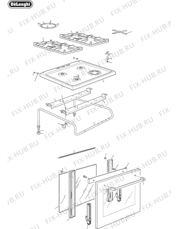 Схема №2 DE60GW с изображением Субмодуль для плиты (духовки) DELONGHI 6306E02