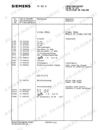 Взрыв-схема телевизора Siemens FV9328 - Схема узла 03