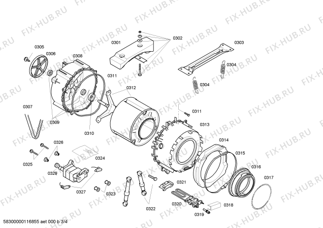 Схема №3 WM12E44SGB с изображением Панель управления для стиралки Siemens 00449310