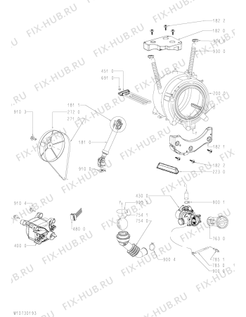 Схема №1 AWO/C 0714 с изображением Обшивка для стиральной машины Whirlpool 481010557023
