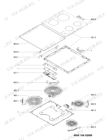 Схема №1 AKS 332/NE с изображением Втулка для электропечи Whirlpool 480121104444