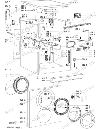 Схема №1 FL 1080 с изображением Ручка (крючок) люка для стиралки Whirlpool 480111102998