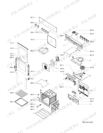 Схема №1 AKP 335/01 IX с изображением Обшивка для духового шкафа Whirlpool 481245249641