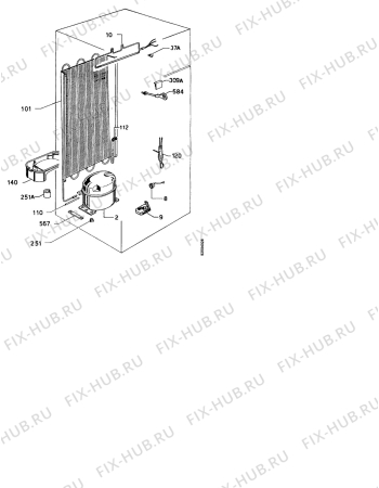 Взрыв-схема холодильника Zanussi ZI2300/2T - Схема узла Functional parts
