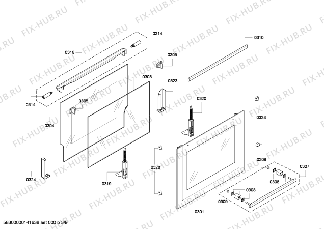 Взрыв-схема плиты (духовки) Bosch HBM53B550B - Схема узла 04