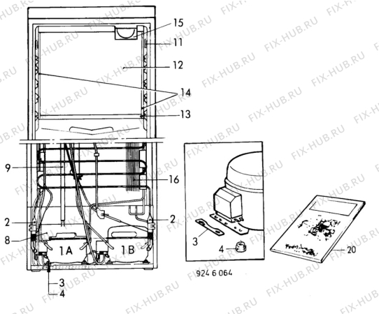 Взрыв-схема холодильника Privileg P3949 - Схема узла C10 Cold, users manual
