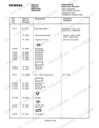 Схема №9 FM633V4 с изображением Инструкция по эксплуатации для телевизора Siemens 00530678