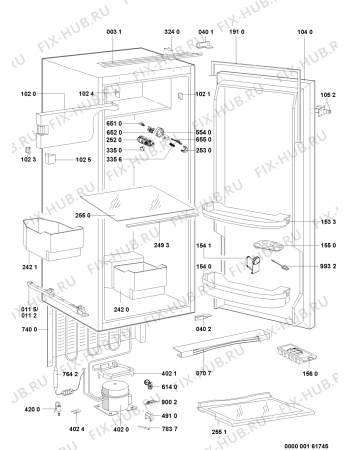 Схема №1 ARG 736/A+/5 с изображением Дверь для холодильника Whirlpool 480131100796