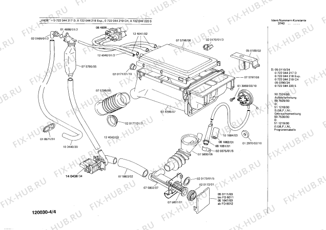 Взрыв-схема стиральной машины Bosch 0722044217 V428 - Схема узла 04