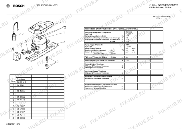 Взрыв-схема холодильника Bosch KIL2371CH - Схема узла 02