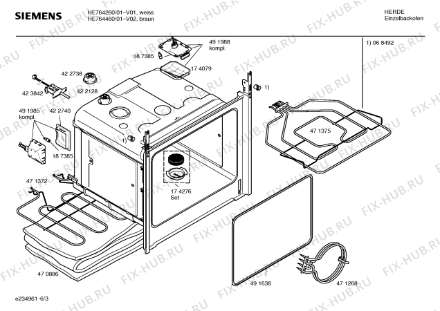 Схема №1 HE764460 IC3 с изображением Фронтальное стекло для духового шкафа Siemens 00472194