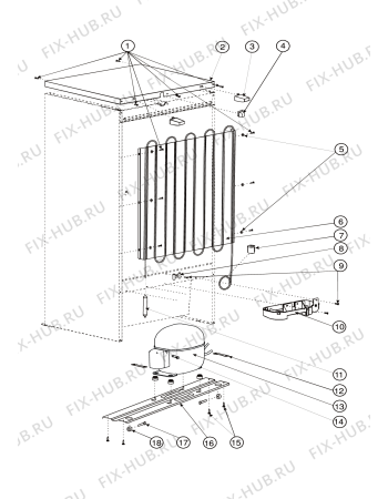Взрыв-схема холодильника STINOL RF370LZ (F025587) - Схема узла